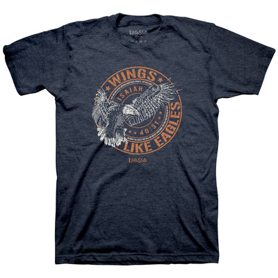 Kerusso Christian T-Shirt Wings Like Eagles Crest