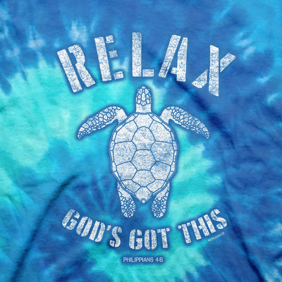 Kerusso Christian Tie Dye T-Shirt Relax Turtle