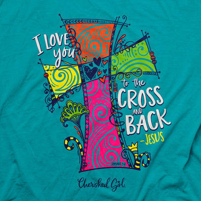 Cherished Girl Womens T-Shirt Cross Love