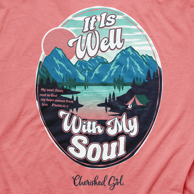 Cherished Girl Womens T-Shirt It Is Well Oval
