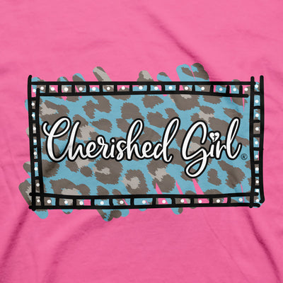 Cherished Girl Womens T-Shirt Leopard Cross