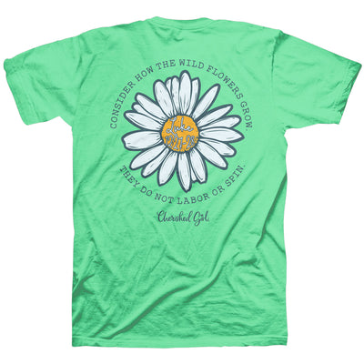 Cherished Girl Womens T-Shirt Consider The Wildflowers