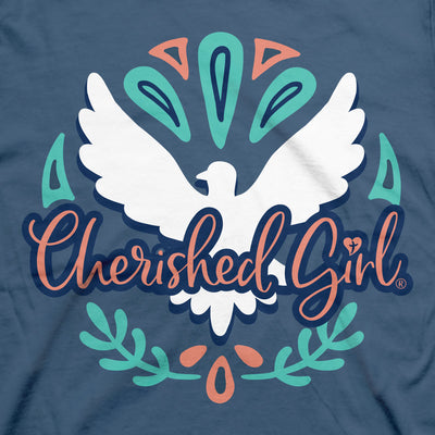 Cherished Girl Womens T-Shirt Peace Of Christ