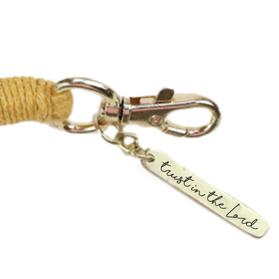 grace & truth Macrame Keychain Trust In The Lord