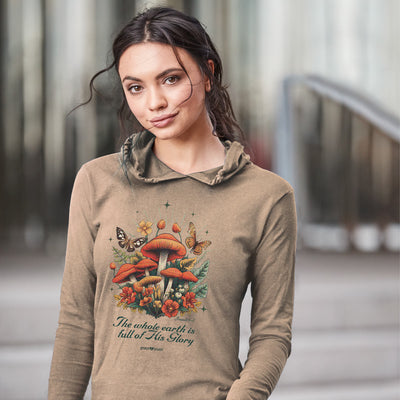 grace & truth Womens Hooded T-Shirt Mushrooms