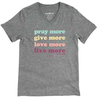 grace & truth Womens V-neck T-Shirt Live More