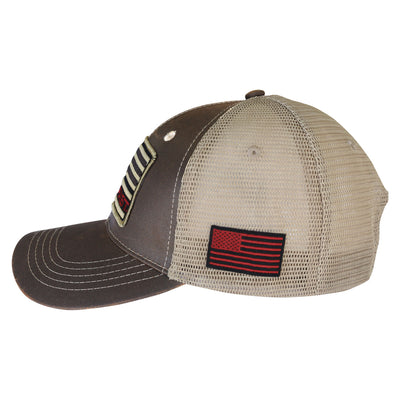 HOLD FAST Mens Cap Flag Red And Tan