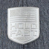 HOLD FAST Mens Cap Metal Badge