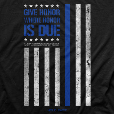 HOLD FAST Mens T-Shirt Police Flag