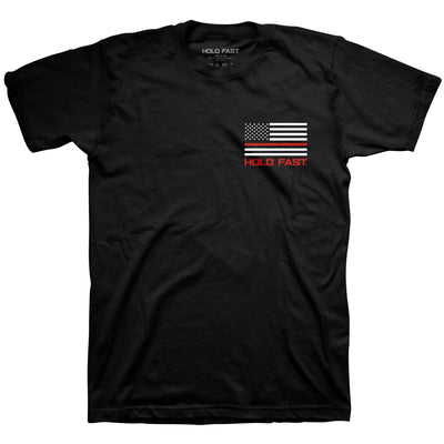 HOLD FAST Mens T-Shirt Firefighter Flag