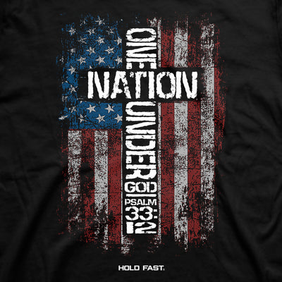 HOLD FAST Mens T-Shirt One Nation Flag