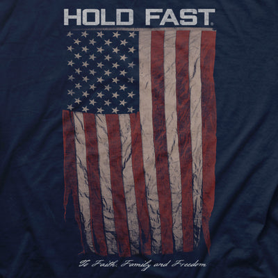 HOLD FAST Mens T-Shirt Antique Flag