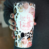 Kerusso 20 oz Stainless Steel Tumbler Live By Faith