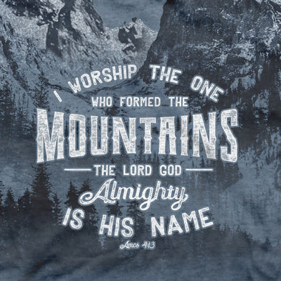 Kerusso Christian All-Over Print T-Shirt Who Made The Mountains