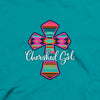 Cherished Girl Womens T-Shirt Serape Cross