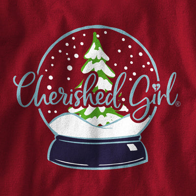 Cherished Girl Cardinal Christmas Long Sleeve T-Shirt Medium / Sky Blue