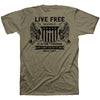 HOLD FAST Mens T-Shirt Live Free Eagles