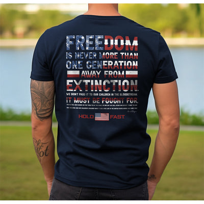 HOLD FAST Mens T-Shirt Reagan Freedom