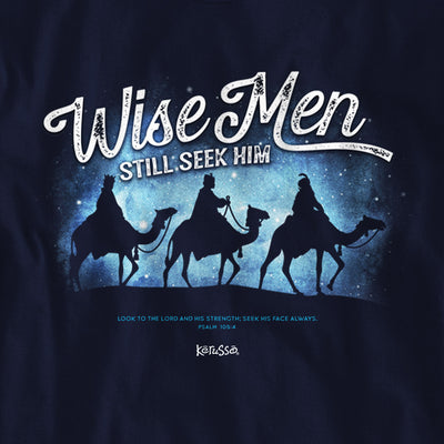 Kerusso Mens Long Sleeve Christian T-Shirt Wise Men