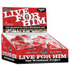 50 Piece Live For Him Wristband Package with Free Box Display